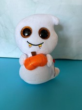New with Tag Ty Beanie Boos Scream Ghost White Plush with Glitter Eyes