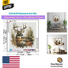 5D Deer Diamond Art Kits For Adults,Diamond Paintings Kits for Beginners