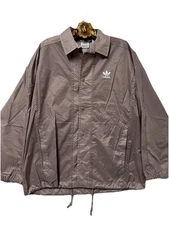 Adidas Throwback Retro Streetwear Relaxed Fit Windbreaker Jacket Mens Small