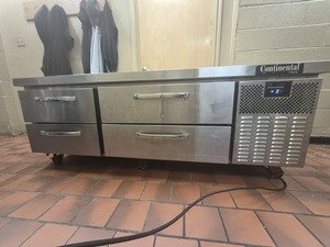 Continental D72 4 Drawer Worktop Chef Base 72 Griddle Chef Stand Refrigerator
