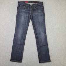 Adriano Goldschmied Jeans The Stilt Cigarette Leg Black Size 26R W30 L27