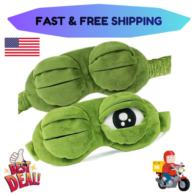 Funny 3D Frog Cute Sleeping Eye Mask Blindfold Travel Sleep Masks Soft Eye Cover