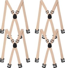 4 Pack Hidden Suspenders Adjustable Under The Shirt Suspenders for Men Clothing