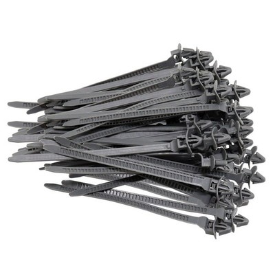 BENLIUDH Push Mount Cable Zip Tie, 4 Inch Automotive Wire Loom 4 inch, Black