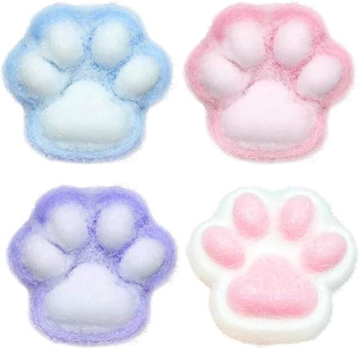 4 Pcs Taba Squishy Paw,Cute Cat Stress Relief Fidget Toys Small, 4pcs Paw 