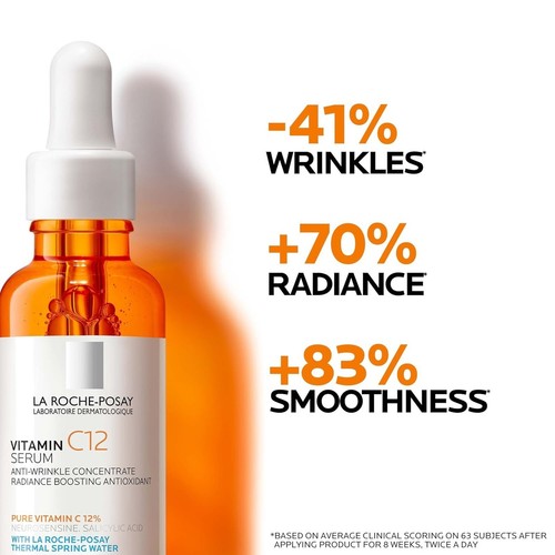3 pezzi La Roche-Posay siero puro 12% vitamina C12 - antirughe 1 oz lungo sigillato a scadenza - Foto 7 di 10