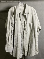 Ermenegildo Zegna Men's Grey Textured Long Sleeve Button Up Shirt Sz 17 43