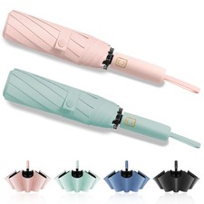 2-Pack Windproof, Waterproof, UV-Blocking Portable Travel Umbrella, Compact S...
