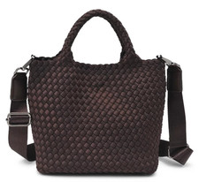 Sol and Selene Sky's The Limit Small Chocolate Tote Neoprene Crossbody Bag NWT