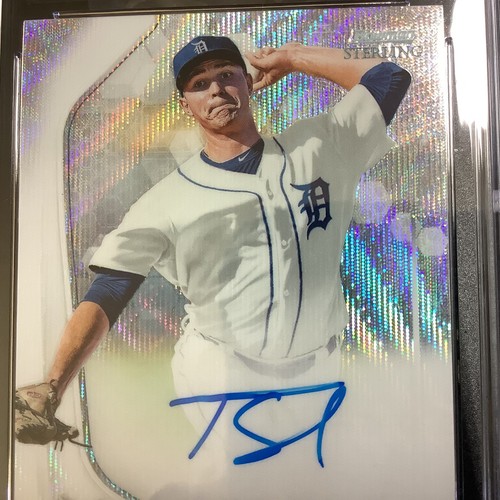 Tarik Skubal RC 2020 Bowman Sterling Wave Refractor 114/125 Auto CGC Gem Mt 10 - Picture 5 of 12