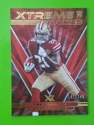 2021 Panini XR Xtreme Rookies Trey Sermon RC 49ers Red /149
