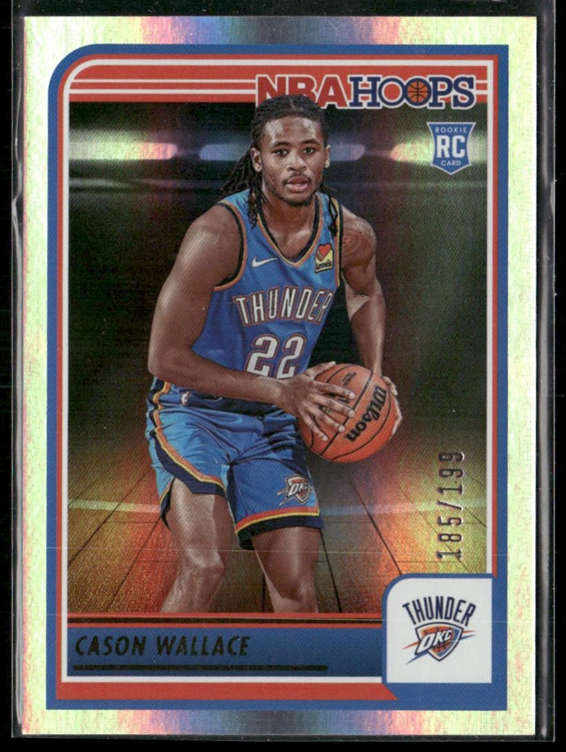 2023-24 Hoops Silver - Cason Wallace Rookie 185/199 Oklahoma City Thunder #252