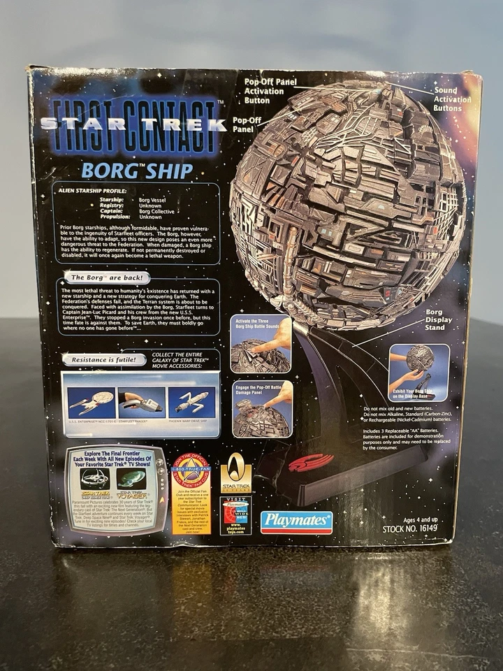 Star Trek First Contact Borg Ship коллекционное издание серии Playmates 1996 - Изображение 3 из 4