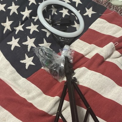 LED Ring Light Kit w/ Tripod Stand & Phone Holder, Adjustable, 10W, White