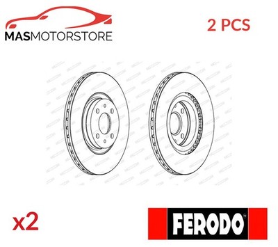 BREMSSCHEIBEN SATZ PAAR VORNE FERODO DDF252C 2PCS I NEU OE QUALITÄT