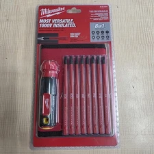 Milwaukee 48-22-2218 8-in-1 1000V Insulated Slim Tip Multi-Bit Screwdriver Set