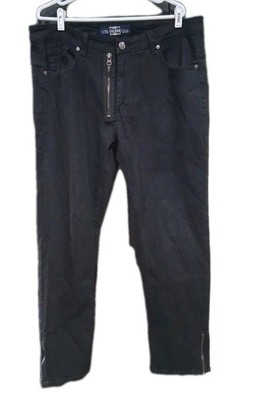 Deluxe Clothing Company , black streetwear Jeans, W38x L32 , zipper ankle. 