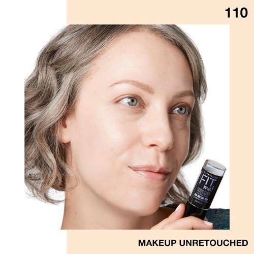 3 PACK - Maybelline Fit Me Shine-Free + Balance Foundation 110 - Porcelain - Picture 7 of 9