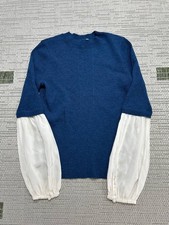 Veronica Beard Sweater Womens Small Blue Merino Wool Knit Pullover