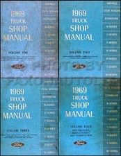 1969 Ford Truck ORIGINAL Shop Manual 4 Vol Set Pickup Van Bronco Repair Service