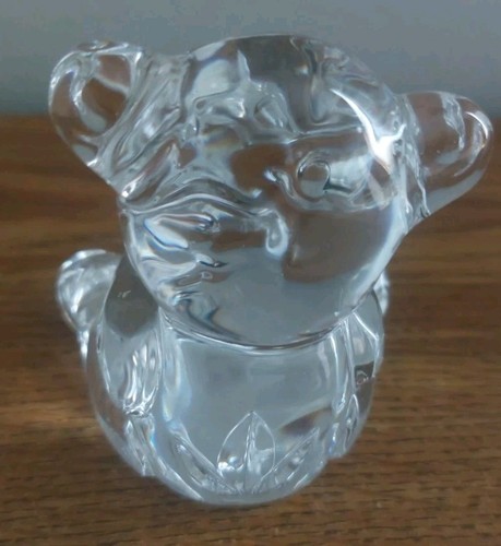 Waterford GiftologyBaby Crystal TEDDY BEAR w/ Alphabet Block Signed - Picture 4 of 8