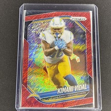 2025 Panini Prizm Kimani Vidal Los Angeles Chargers /49 Red Shimmer #134