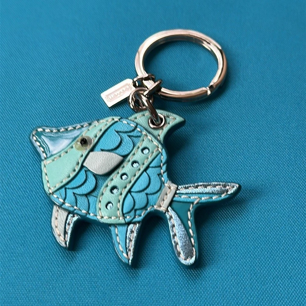 希少✨️COACH Gold Fish Bag Charm Key Ring coach fish keychain products for sale | eBay