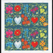 Garden of Love USPS First-Class Mail Forever Postage Stamps - Sheet of 20