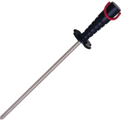 DMT Diamond Sharpening Steel Fine-Grit Sharpening Rod w/Hang Guard & Hanger Ring