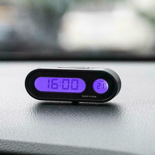 Car Clock Thermometer 2 In 1 Luminous Electronic Watch E1G9 Clock X7Z8 Car T4K0 - Picture 2 of 7