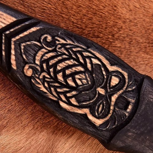 Viking hammer walnut hand forged carbon steel Norse mythology Odin, best gift-AU - Bild 7 von 8