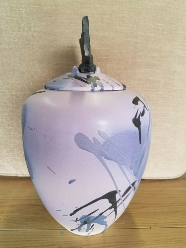 Large Lidded Vase Urn pottery ceramic signed by Noted Artist Mark Hines Sig - Picture 3 of 12