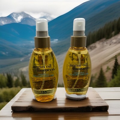 2 Pack OGX Renewing + Argan Oil of Morocco Healing Dry Oil Spray, Hair Oil.
