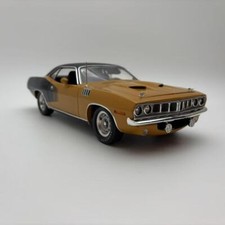 YCID 1/18 1971 Playmouth Cuda 340 Orange Muscle Car Alloy Openable Car Model