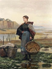 Oil painting Daniel-Ridgway-Knight-The-Young-Laundress landscape canvas handmade