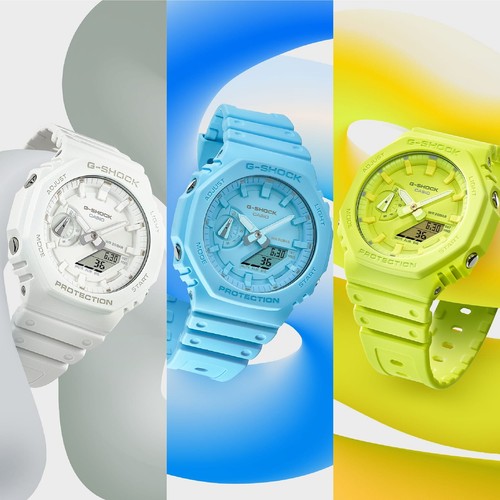 Casio G-SHOCK GA-2100-7A7 GA21007A7 ANA-DIGI White Quartz Mens Watch - Picture 2 of 9