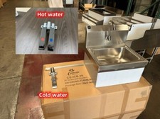 NEW Commercial Sink Hands Free Knee Operated Hand Sink Hot Cold Water Valve NSF