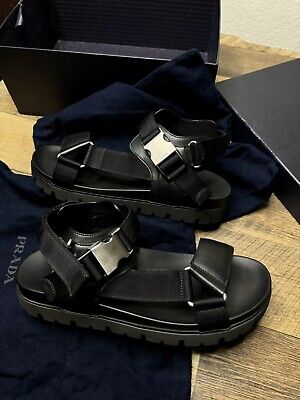 Prada Black leather Strap silver Buckle And Nylon Tape Prada Black leather Strap silver Buckle And Nylon Tape