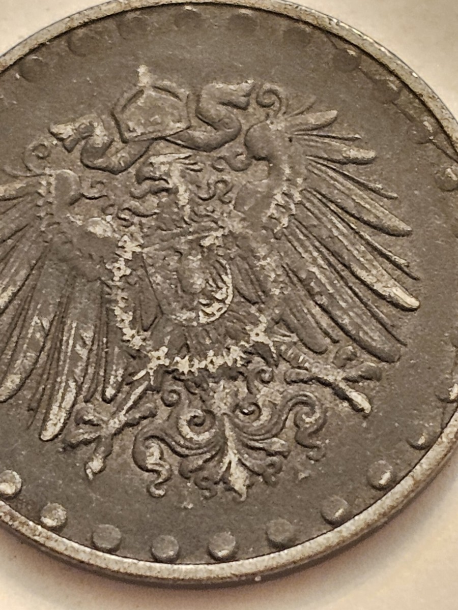 1916 A 🇩🇪 GERMANY 10 PFENNIG IRON WORLD COIN KM20 VERY