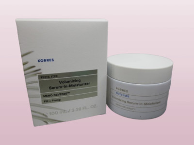 .KORRES WHITE PINE VOLUMIZING SERUM IN MOISTURIZER FILL + PLUMP 3.38 OZ BOXED.
