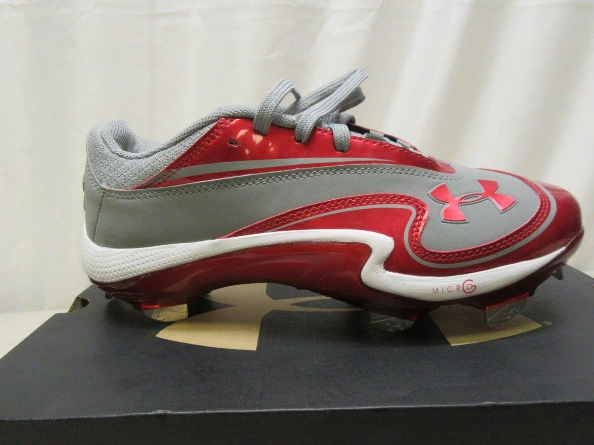 Under Armour Natural III Low ST 1230531 Metal Baseball Cleats RED
