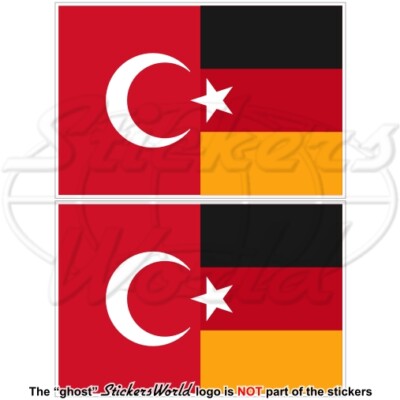 Deutschland-Frankreich Flaggen Aufkleber – 2 Stück, 7,5x5 Cm, Vinyl, Wetterfest