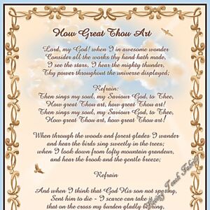 Qt Ivy Lane How Great Thou Art 260 X Religious Song Fabric Panel 23 X 44 Ebay