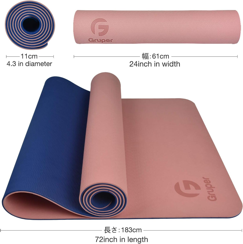 Eco-Friendly Non-Slip Yoga Mat with Carrying Strap for Fitness & Exercise Eco-Friendly Non-Slip Yoga Mat with Carrying Strap for Fitness & Exercise