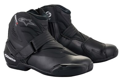 Alpinestars SMX 1 R V2 Schwarz Gr. 45 kurzer Motorradstiefel Sport Riding Boot