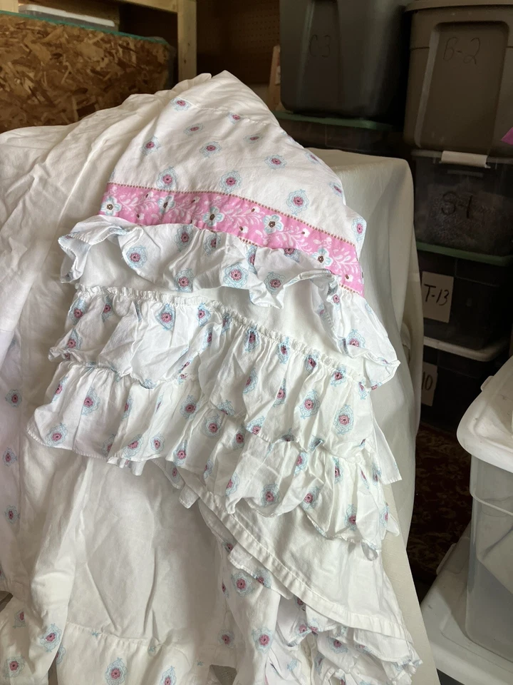 Pottery Barn Niños Niñas Cuna Falda Polvo Volantes Guardería Bebé Ropa de Cama (J8) Foto 2 de 4