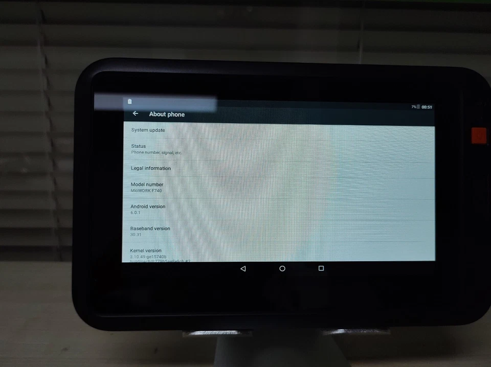 MioWORK F740 7" Android Fleet Tablet  2GB RAM *USED-TESTED & WORKING* - Image 3 of 4