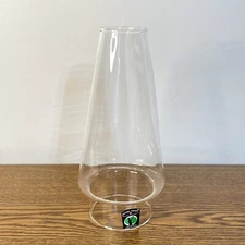 Clear Glass Cone Chimney For Oil Lamp 8.5” High 2-7/8” Base Fitter And 1-7/8”Top
