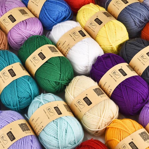 Soft Bamboo Yarn Crochet 4 Ply Milk Cotton Knitting Yarn Baby Wool 56 color New - Picture 12 of 68