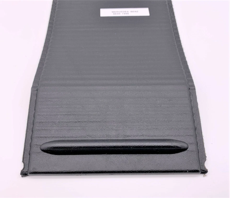 Console central Mercedes-Benz S500 fabricante de equipamento original 94-99 tampa superior rolo inserção de couro preto - Imagem 2 de 4